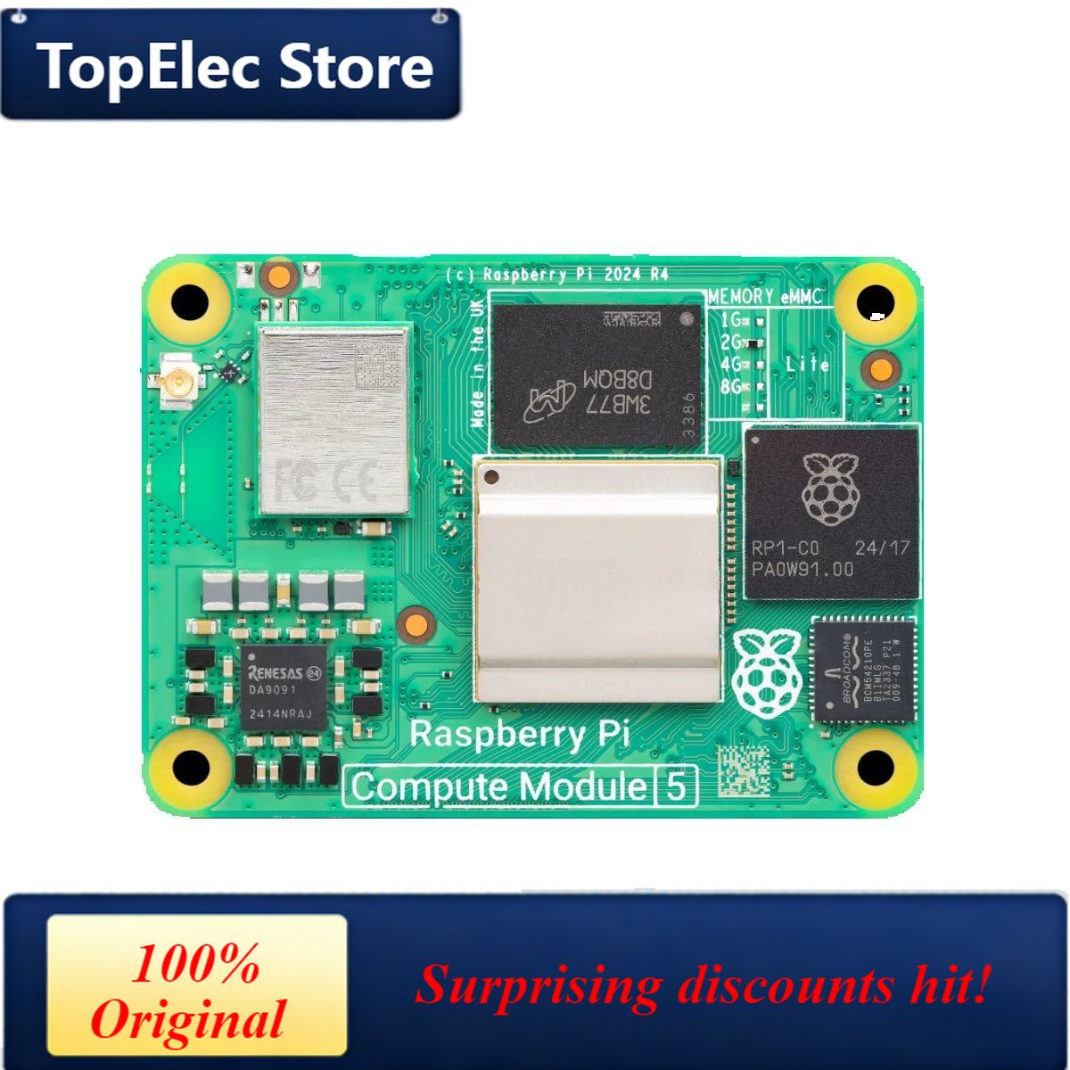 TopElec Raspberry Pi Compute M - Raspberry Pi 5 8Gb ulasan dan harga